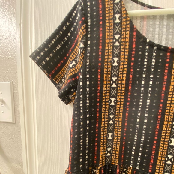 Aztec Print Bohemian Terrycloth Casual Dress - Picture 2 of 4